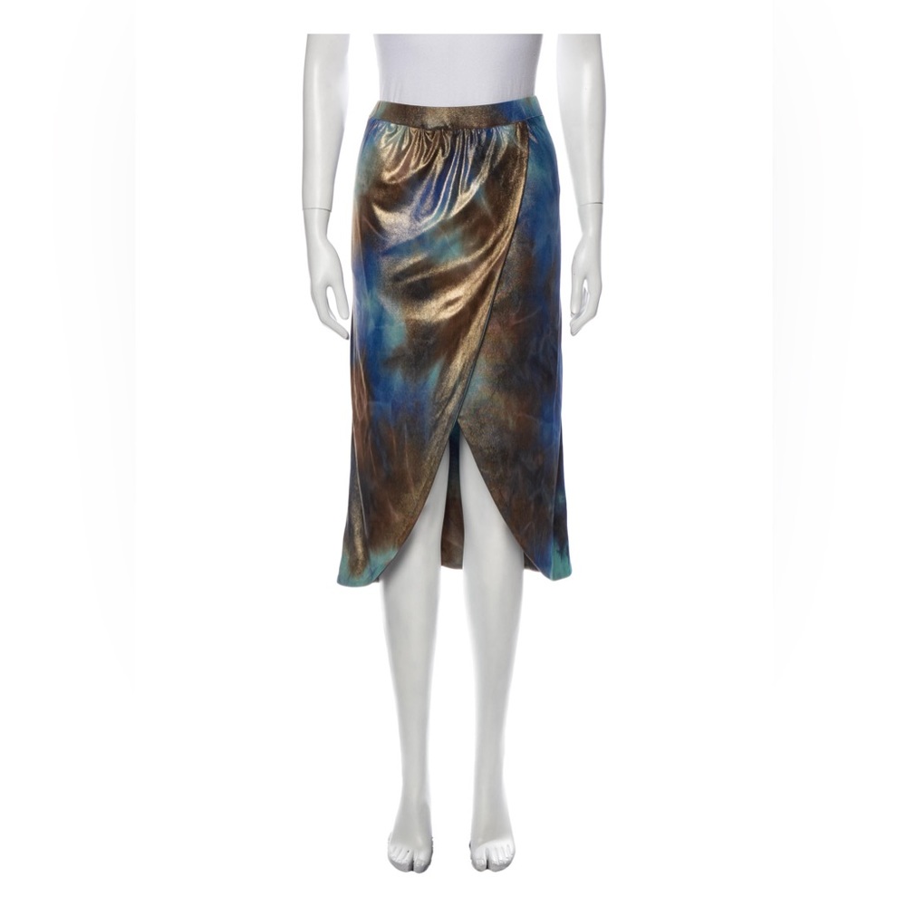 Le Superbe Tie-Dye Metallic Skirt